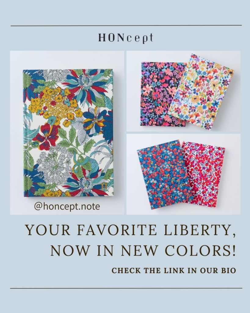 人気のリバティシリーズノートに、新柄５種類が仲間入りしました